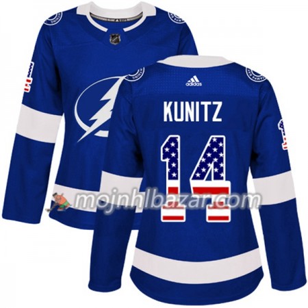 Dresovi Tampa Bay Lightning Chris Kunitz 14 Adidas 2017-2018 Plava USA Flag Fashion Authentic - Ženska Dresovi Tampa Bay Lightning Chris Kunitz 14 Adidas 2017-2018 Plava USA Flag Fashion Authentic - Ženska